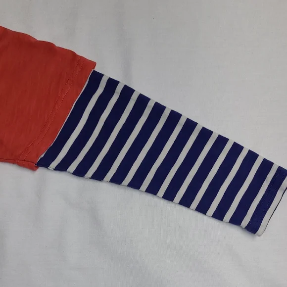 Mini Boden Coral Layered Look Long Sleeve Shirt With Front Pocket 7/8Y - Picture 4 of 6